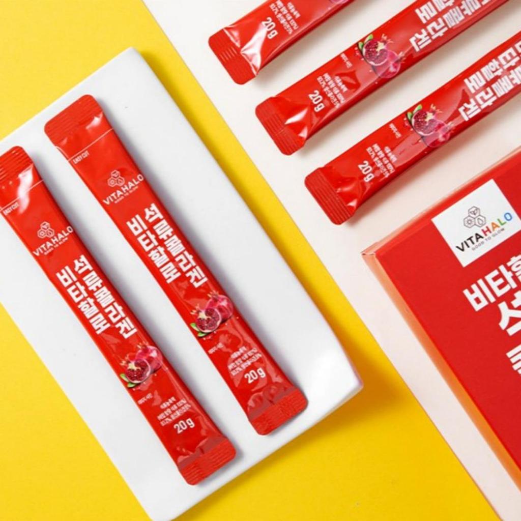 VITAHALO Granatapfel Kollagen Gelee Stick 20g X 30 Stück