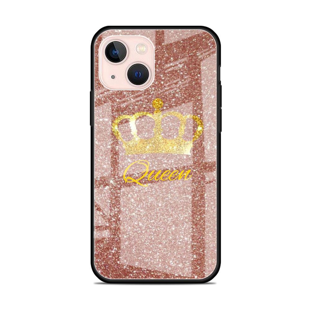 Glass Case For Apple iPhone 14 13 11 12 Pro 7 XR X XS Max 8 6 6s Plus SE 2022 13Pro Tempered Phone Tampa Cute Mom Queen Princess