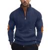 Men's Corduroy Half-Zip Stand Collar Long-Sleeve Hoodie - Autumn/Winter Collection