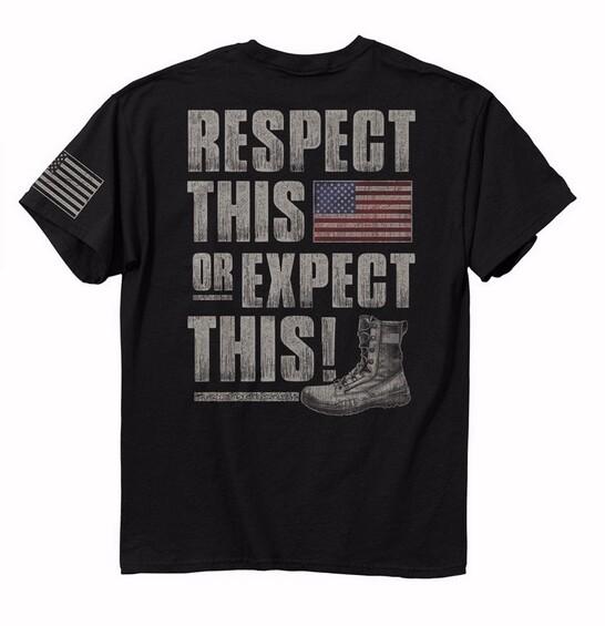 Respect This or Expect This Short Sleeve T-Shirt NEW Fast Free Ship Unisex T-Shirt XXL