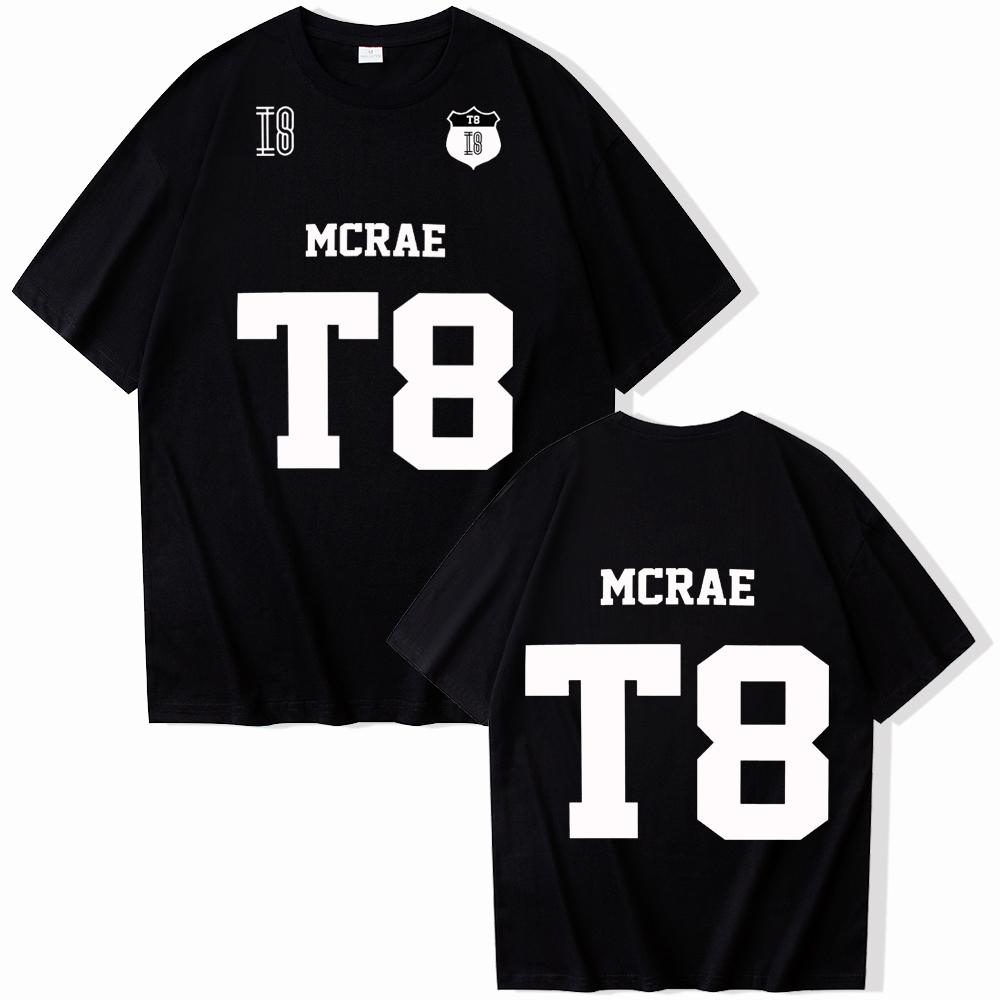 

Tate McRae T8 T-shirt Man Women Harajuku O-neck Summer Casual Shirt Fans Gift M