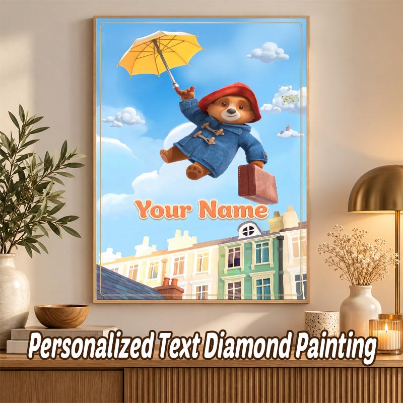 Paddington Custom Name Text 5D Diamond Painting Kit DIY Full Drill Diamond Art Decoration