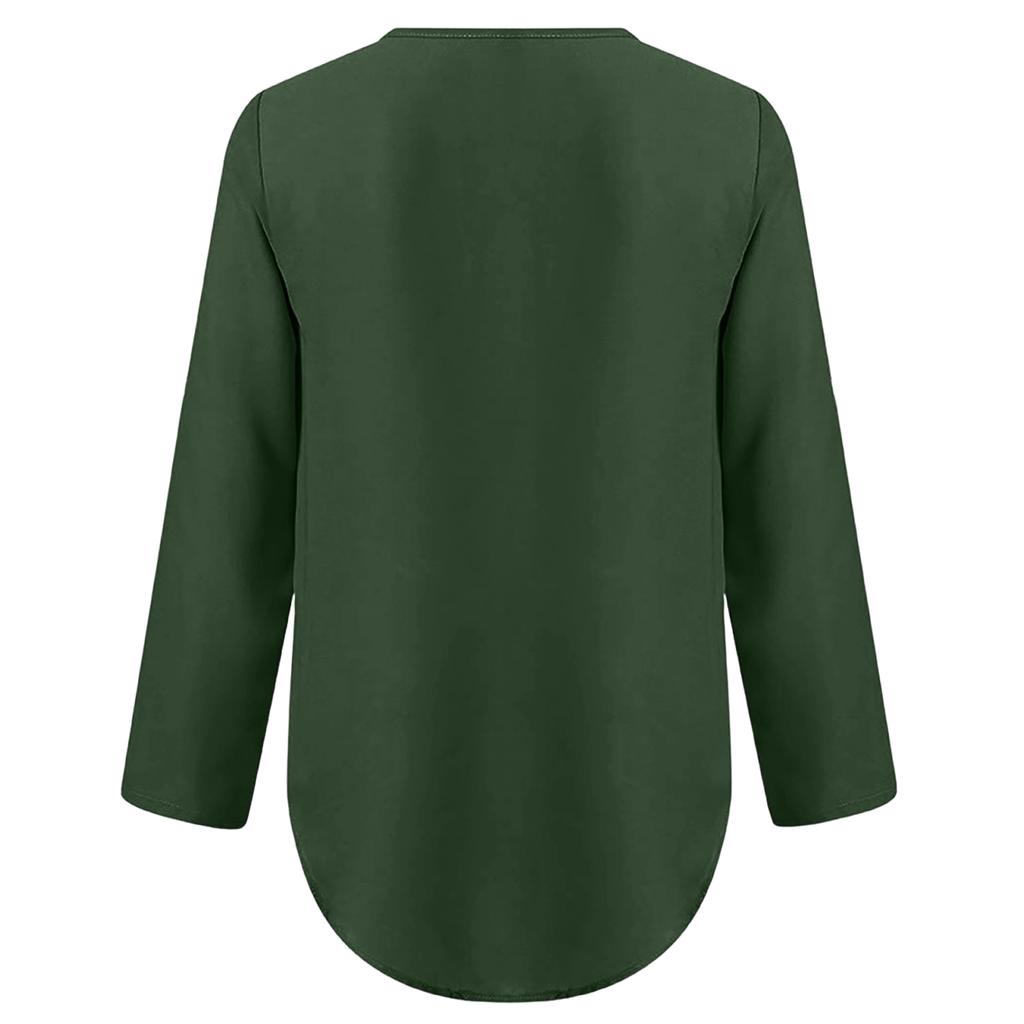 Womens Spring Tops V Neck Zipper Blouse Summer Shirts for Women Casual Tunic Womens Summer Shirts Dressy Tops for Women
