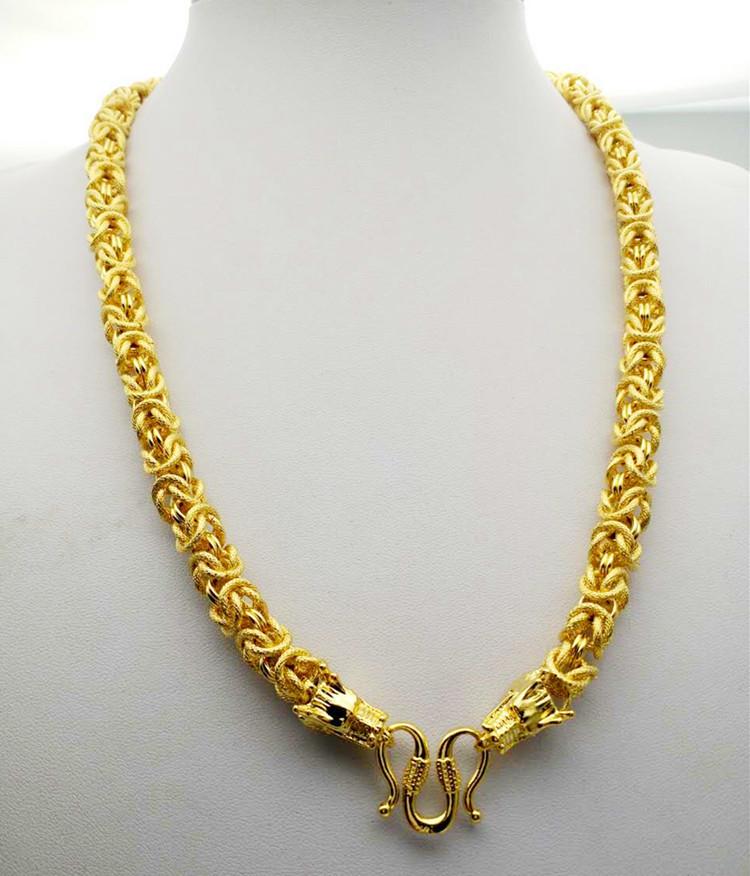 Durable Copper-Plated Gold Necklace, Sand Gold Design, Consistent Color, Masculine and Imposing, Fire-Tested for Quality.