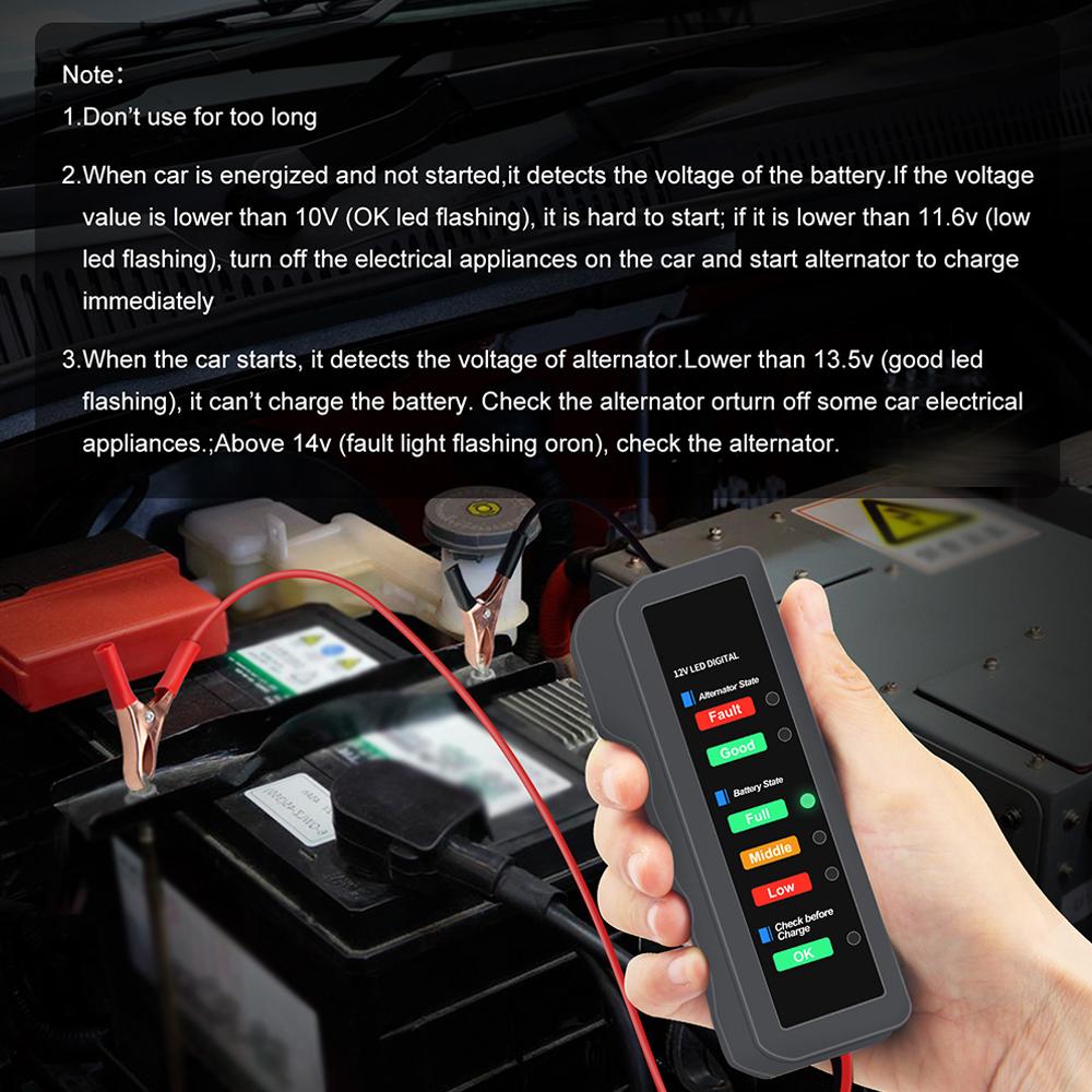Car Battery Tester Voltage Current Internal Resistance Test Motorcycle EFB Quick Batteries Prof K8G6