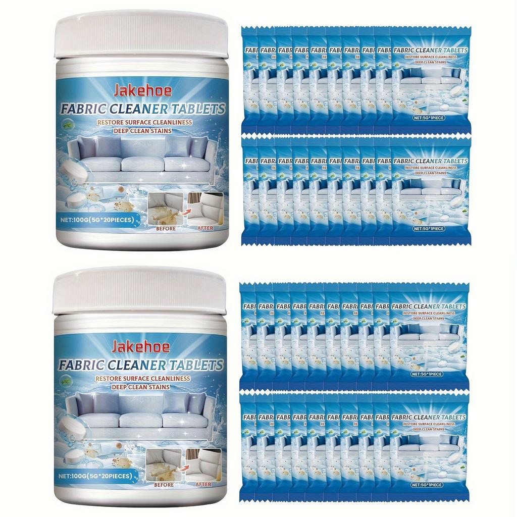 Fabric Sofa Cleaner Tablets,Multi-Effect Stain Remover and Fabric Renewal for Leather and Upholstery Care,Indoor Use-Powder Form