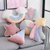 Non-Toxic New Colorful Moon Rainbow Star Cloud Conch Plush Pillow Kid Plush Toys Soft Sofa Crown Stuffed Cushion Baby Sleeping Pillow Gift