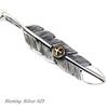 [STERLING SILVER 925] Indian Feather Silver Native American Pendant for Men and Women with Chain AMTHGNE-116