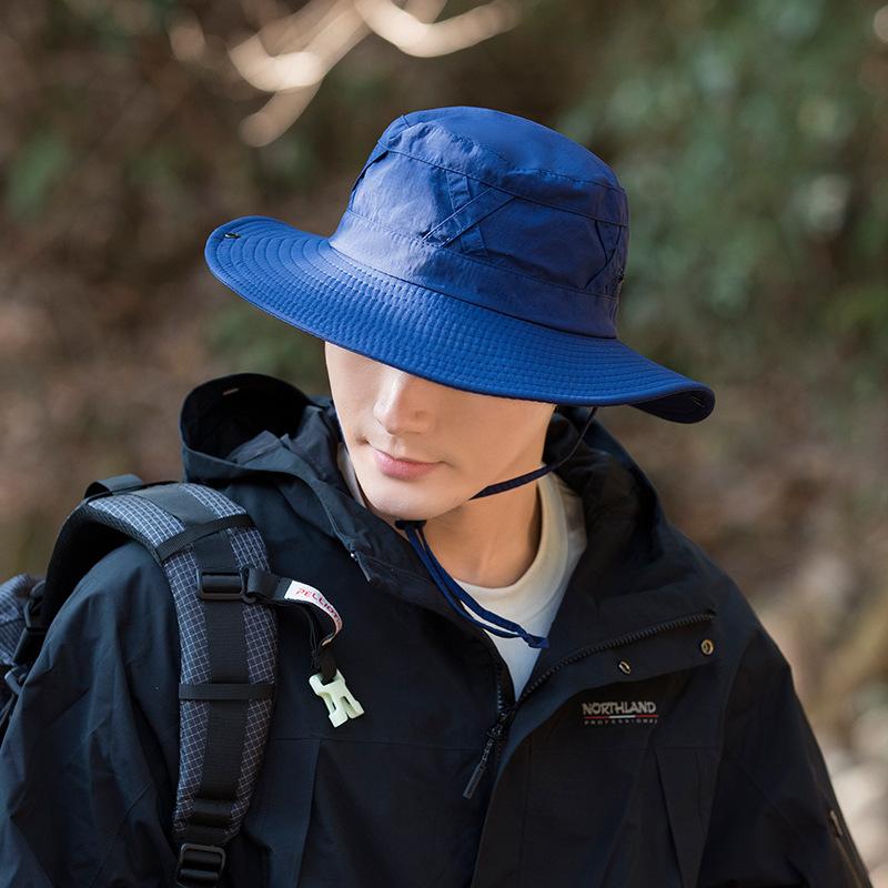 New Outdoor Sunscreen Fisherman Hat Men's and Women's Sunshade UV Protection Sun Hat Western Cowboy Camping Mountaineering Hat