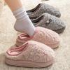 Fashion Chunky Platform Fluffy Fur Indoor Slippers Women 2025 Winter Warm Short Plush Non Slip Bedroom Slippers Cotton Home Shoes Size45