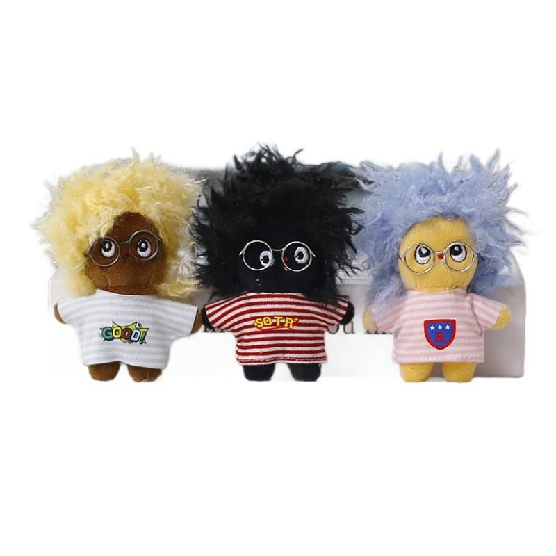 Plush Doll Keychain With Cute Cartoon Design For Backpack Decor And Accessories