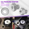 Oil Pressure Sensor Adapter Portable Silver Sensor Adapter Male M12 X 1.5 M16 X 1.5 To Female 1/8 NPT Adapter With Gasket Silver