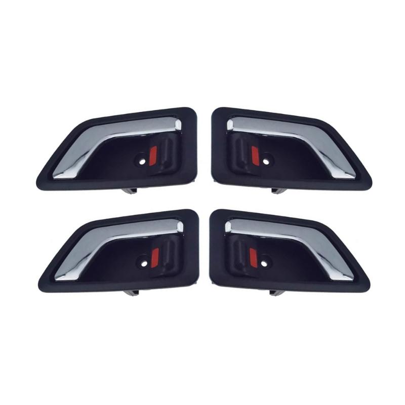 Mechanical Interior Door Handle Replacement Set with Red Lock Indicators, ABS Frames, and Integrated Pull Levers 82610-1C000 82620-1C000 82610-1C020