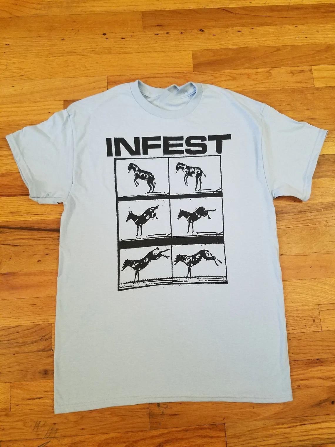Infest hardcore band ablum Horse T-shirt S to 5XL 2F1078 S
