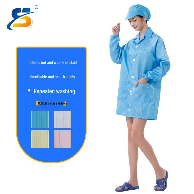 Antistatic Lab Coat Dustproof Cleanroom Suit