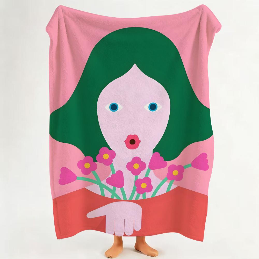 Illustrator Andy Huang Throw Flannel Throw Blanket Suitable for Sofa Living Room Bedroom
