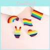 Creative Rainbow Series Cartoon Brooch With Heart Shape Design For Unique Style Accessories