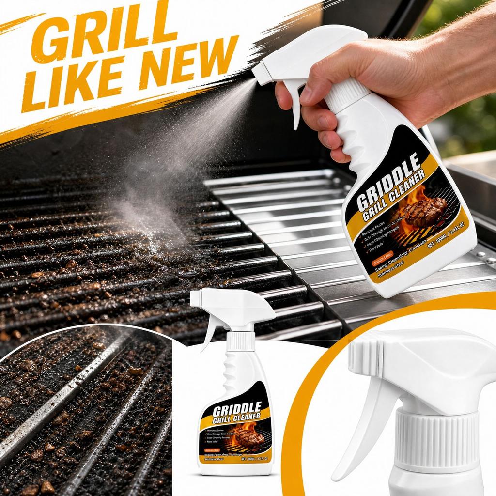 Grill Cleaner Spray, Degreaser for BBQ Grates and Grills and - Food, Surface