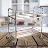 Stainless Steel 2-Tier Serving Cart