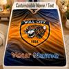 Flannel BlanketHull City Custom Name Text Personalized Soft Warm Throw Blanket Home Decor Gift