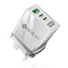 58W Fast Charging USB + Dual PD Travel Charger with EU/US/UK/KR/AU Plug, Type-C Compatible