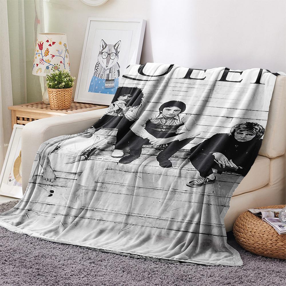 1PC Classic rock bands Print FlAannel Blanket, High quality Comfortable for All Seasons, Home Decor, Warmth and Comfort