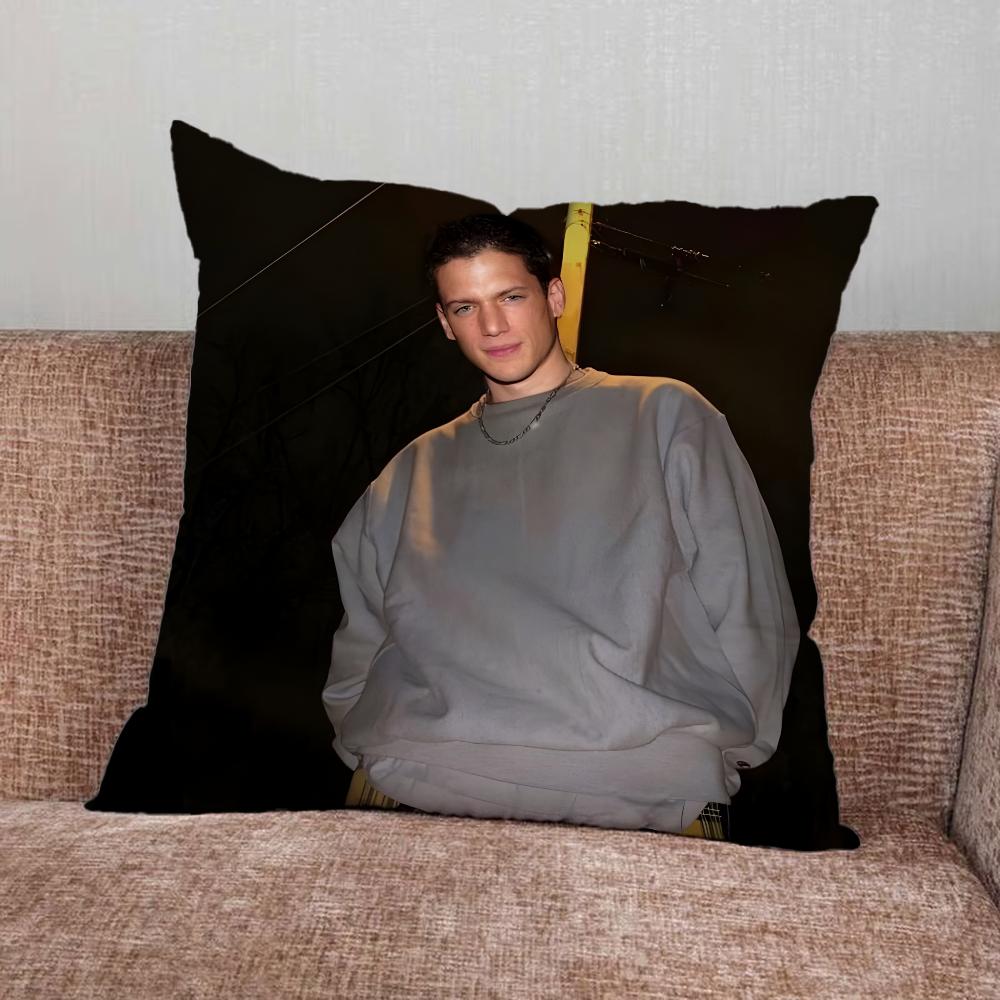 W-Wentworth Miller Pillow Case For Home Bedroom Car Office Decoration Living Room Sofa Cushion Cover Suitable