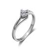 Geometric Women'S Personality Ring Platinum Plated With 5A Zircon Ring Temperament Silver Jewelry Ring