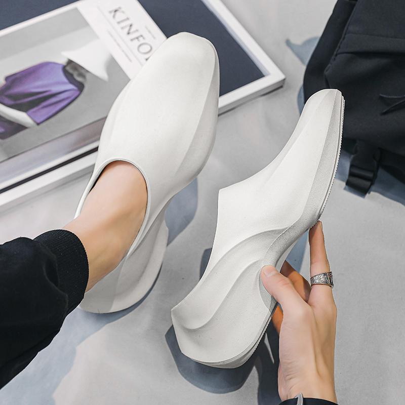 FashionSummer Slippers Men Outdoor Fashion Slippers Solid Color Casual Shoes Eva Non-slip Shoes Mens Beach Slides for Men Loafers