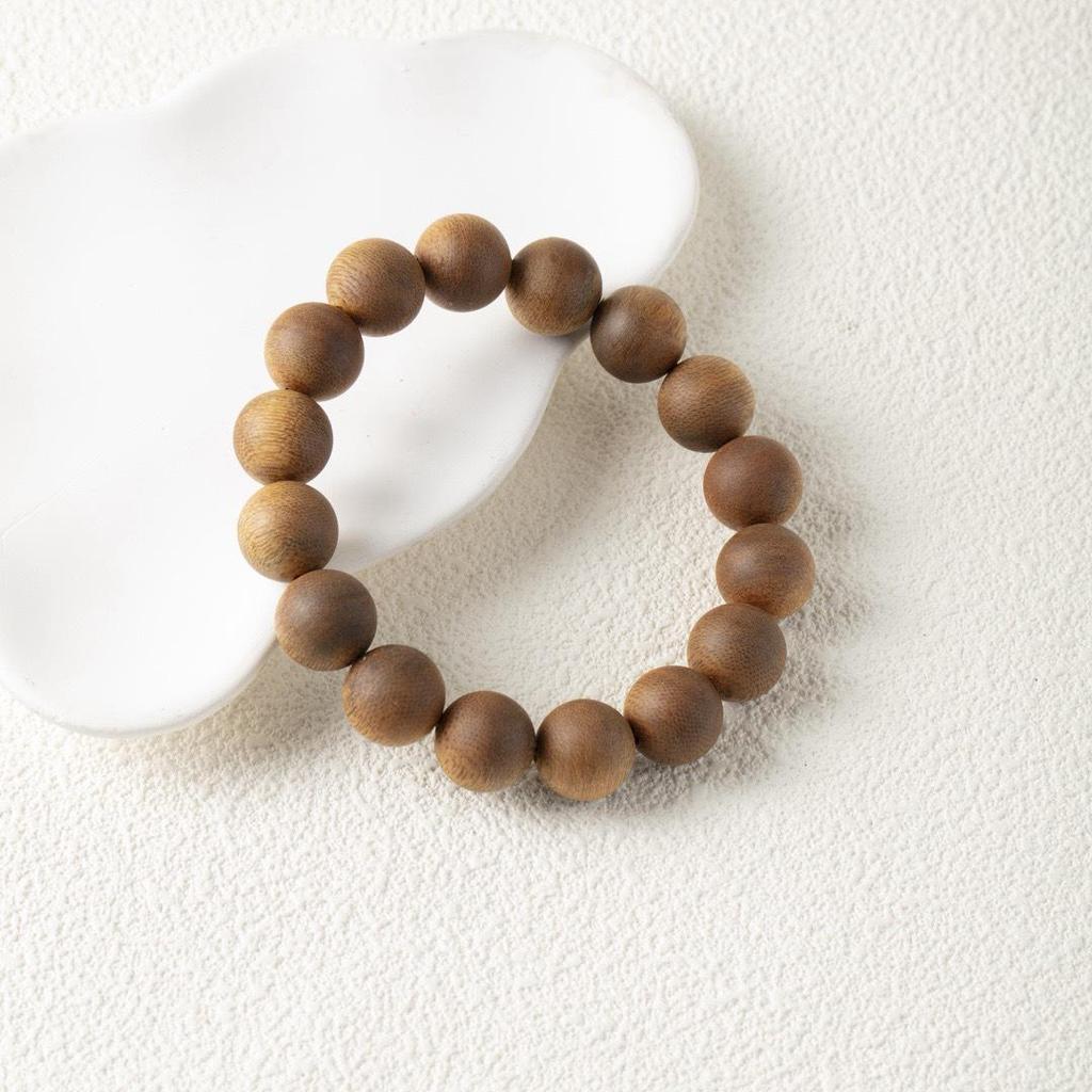 Natural Kynam Agarwood 108-Bead Multi-Strand Prayer Bracelet for Women and Men