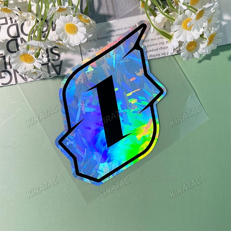 1PC 0 To 9 Arabic Numerals Holographic Carbon Fiber Motorcycle Stickers Waterproof Motorbike Front Fairing Scooter Vinyl Decals