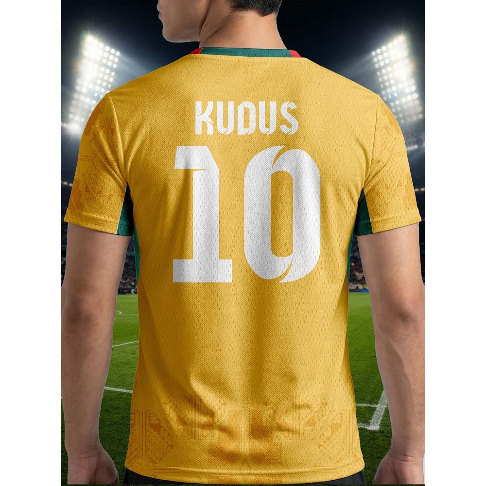 Ghana 2026 Auswärts-Sportoberteil für Erwachsene, Anti-Haft-Schweiß, super atmungsaktiv, hochauflösende Sublimation, Fan-Kurzarmshirt