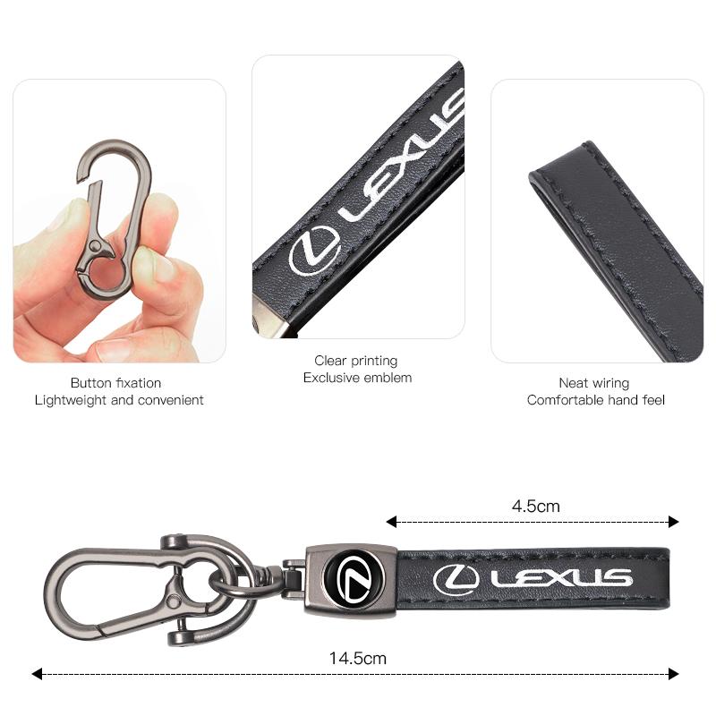 3D Metaal/Leer Sleutelhanger Auto Embleem Sleutelhanger Accessoires Voor Lexus F SPORT ES RX NX LS UX LM LX GX LC RZ IS CT GS RC HS SC TX