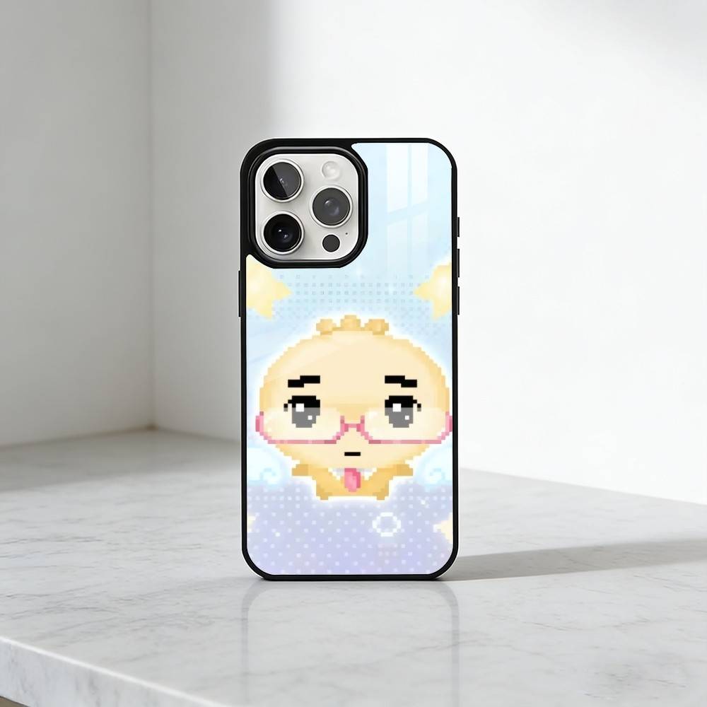 Pixel G-Glasses DumplingS Retro Korean Phone Case For iPhone17,16,15,14,13 Plus,Pro Max Magnetic For Magsafe Wireless Charging iPhone11