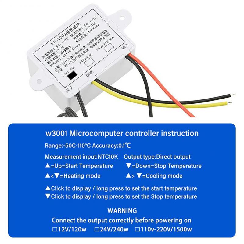 Digital Temperature Controller 120/1500W Humidistat Hygrometer Humidity Control Switch Regulator Humidity Sensor Home Supplies