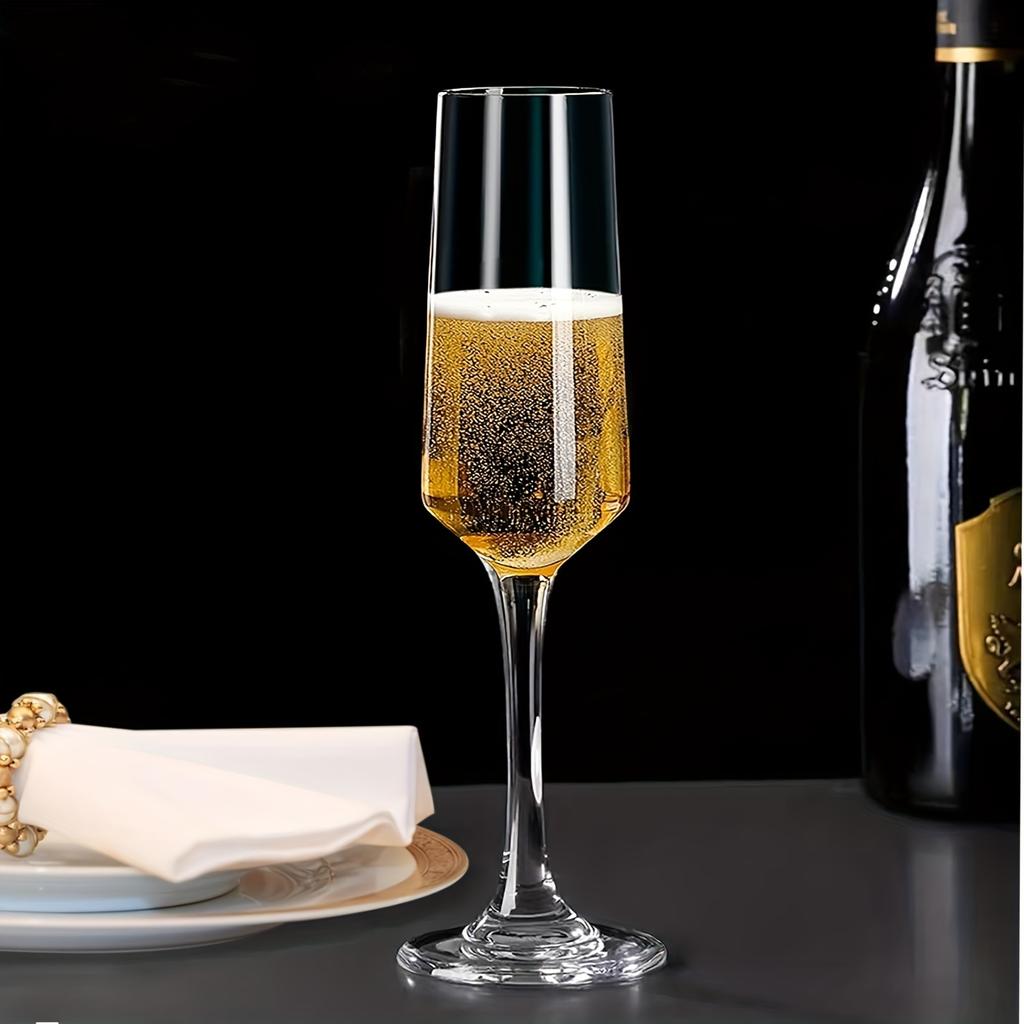 6ks Šálky na šampaňské Elegantní 8oz flétna na šampaňské Čirá šumivá sklenice na flétnu na šampaňské Sklenice na mimózu pro restauraci Prosa Výročí svatby