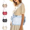 Damska modna torba Ita na ramię z przezroczystym okienkiem Prosta torba tote Regulowany pasek Stylowa torba crossbody Modna torba outdoorowa