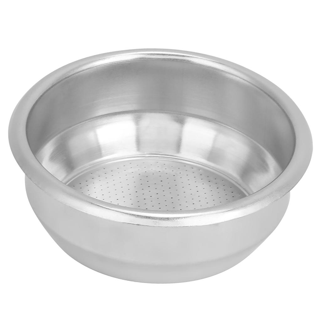 Stainless Steel Single Layer Double Doses Filter Basket Coffee Machine Professional Accessory