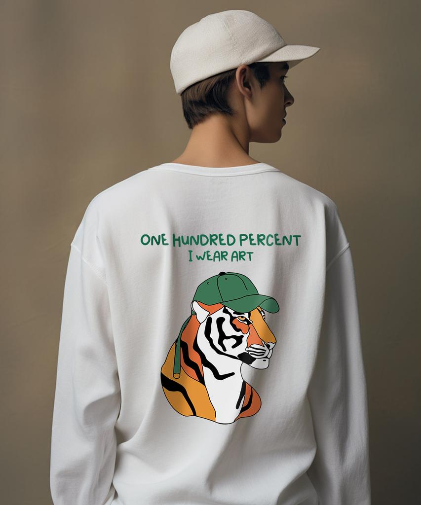 OHP Ohpxharmonia Bgreen Cap Tiger No.2 Basic Long Sleeve T-Shirt