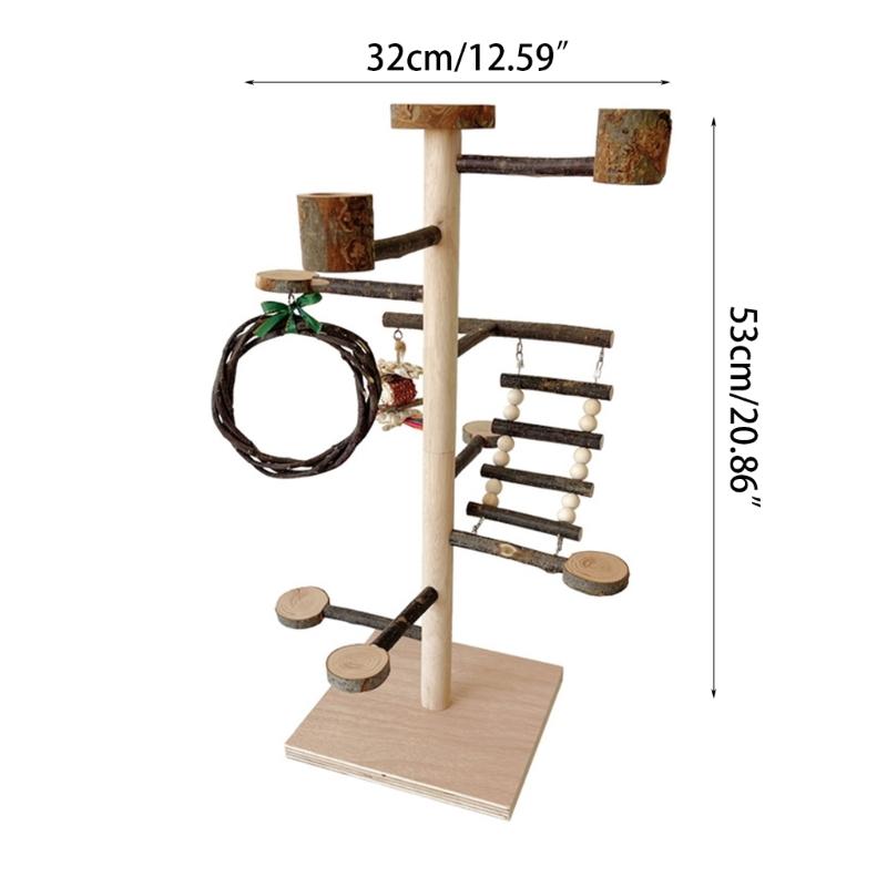 Bird Toy Parrot Gym Stand Birdcages Standing Swing Small Medium Bird Cage Climbing Ladder Perches for Parrot Conures