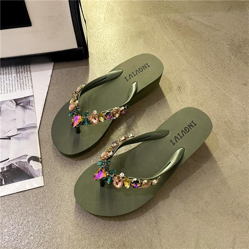 Modisch passende Outdoor-Flip-Flops für Damen, sexy Hausschuhe, Keksdekoration, lässige Hausschuhe, Damenmode, Sommer