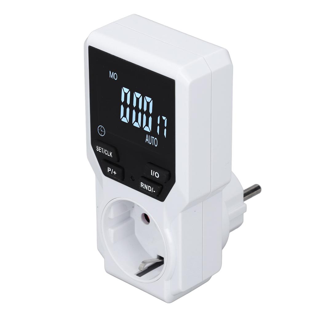 Timer Plug Outlet Digital Electrical Indoor Timed Power Switch Kitchen Home EU Plug 230V