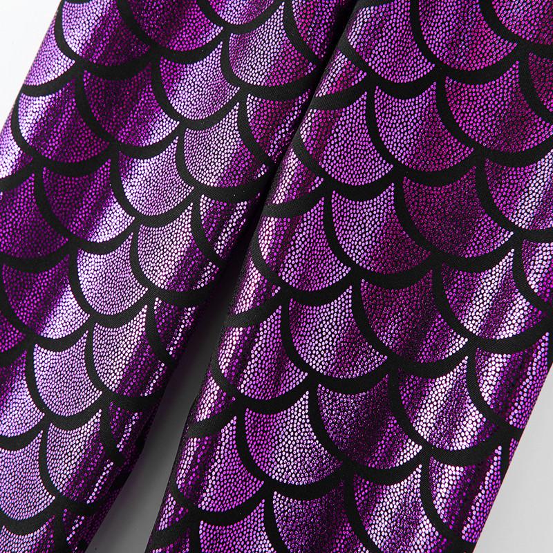 Unisex Fish Scale Leggings: Stylish Slim Fit with Punk Sequins for Men, Women & Kids