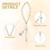 Natural Jade Cross Car Hanging Ornament Rearview Mirror Accessories Glass Beaded Charms With Pearl Car Hanging Accessories Suncatcher for Car Rear