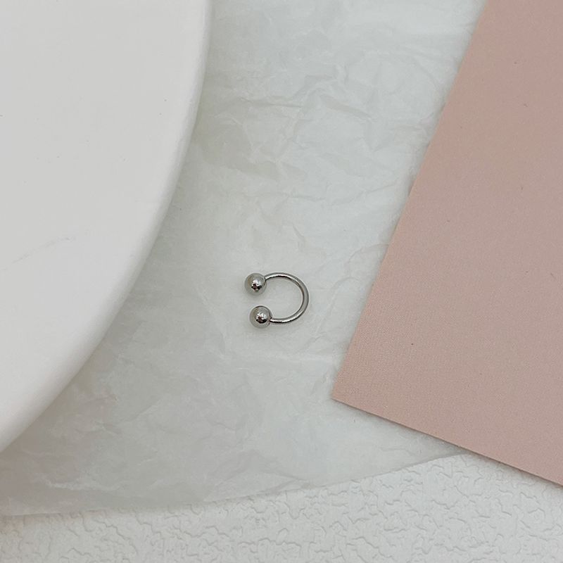 

Серьги-пусеты из титановой стали в европейском и американском стиле с винтовым шариком Silver small U3mm ball (thick needle please note)