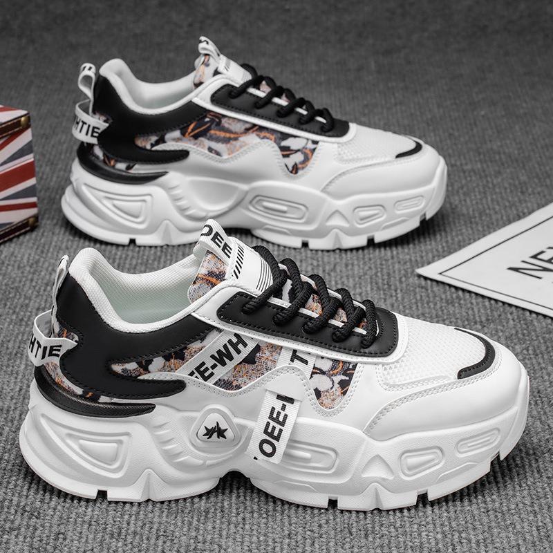 Men's shoes new spring and summer mesh breathable youth sports and leisure thick-soled trendy shoes soft-soled