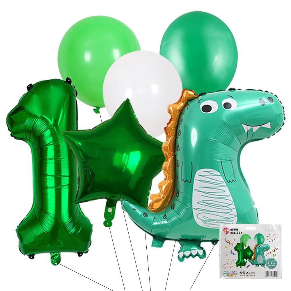 Crown Green Dinosaur Balloon Set for Children's Birthday Party Scene Decoration and Arrangement