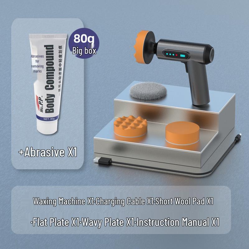 Wireless Car Polisher & Waxer with Digital Display for Home and Auto - Grinding & Sealing Glaze Tool