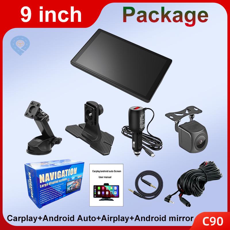 

9-дюймовый беспроводной навигационный экран CarPlay с Bluetooth и HD камерой заднего вида
