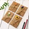 Handmade Kraft Paper Dried Flower Greeting Card - Holiday Wishes for Customers